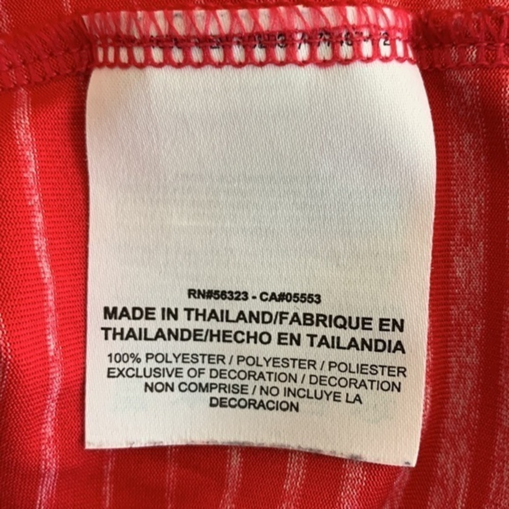 Nike Golf Dri-Fit men's polo shirt.‎  Size XL.  Red with white stripes. EUC - Picture 9 of 10